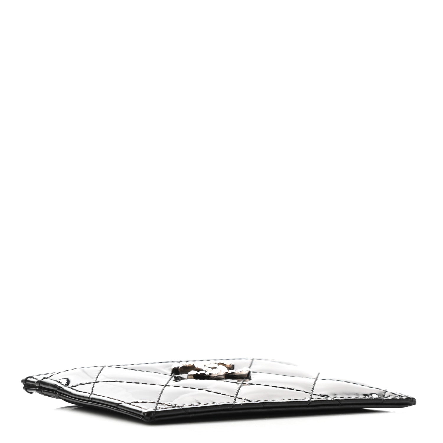 Chanel Patent Quilted Brilliant Card Holder Black 4 of 10