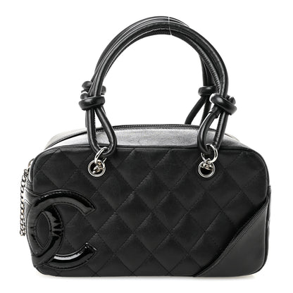 Chanel Calfskin Quilted Small Cambon Bowler Black 1 of 12