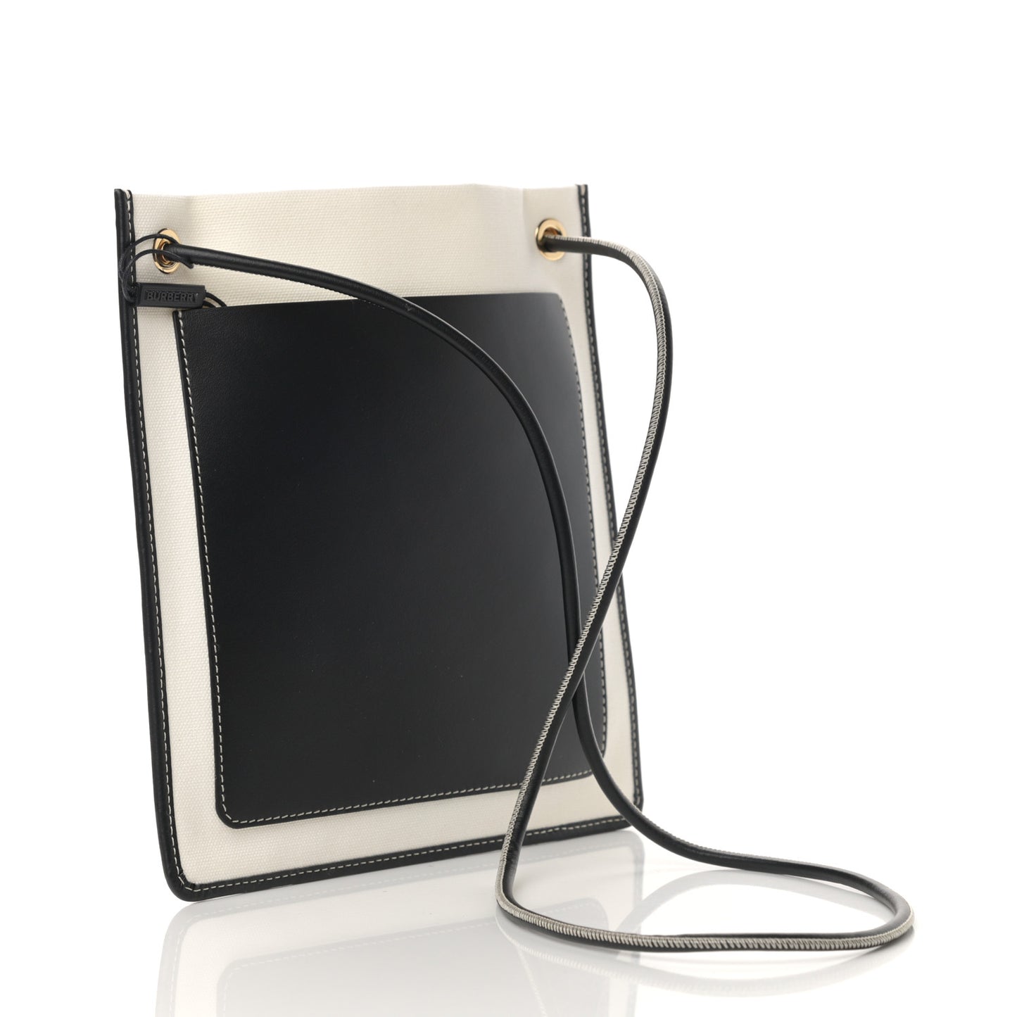Canvas Mythical Alphabet "B" Faun Print Flat Bag White