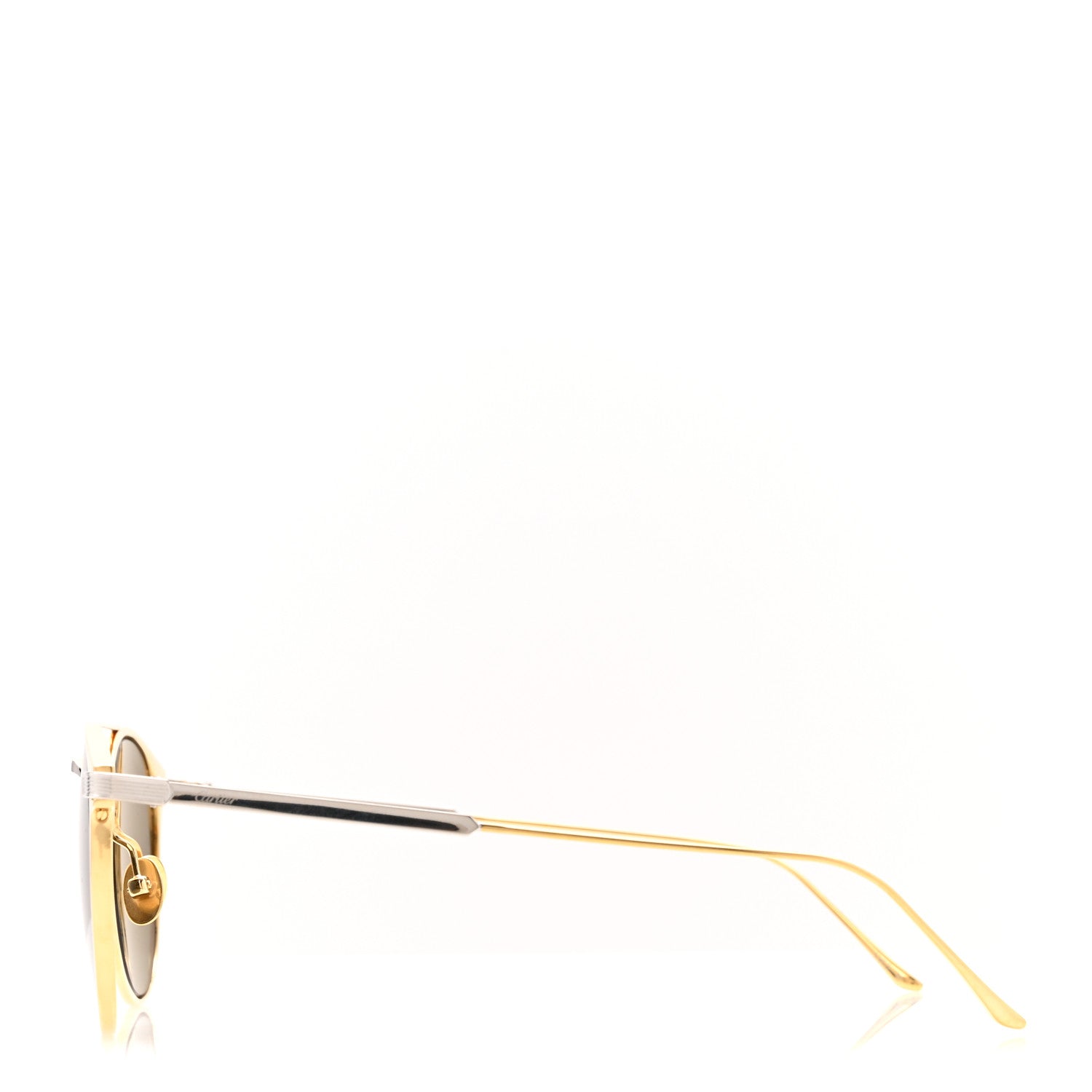 Cartier Metal Signature De Cartier Sunglasses CT0015S  Gold Siver 3 of 8