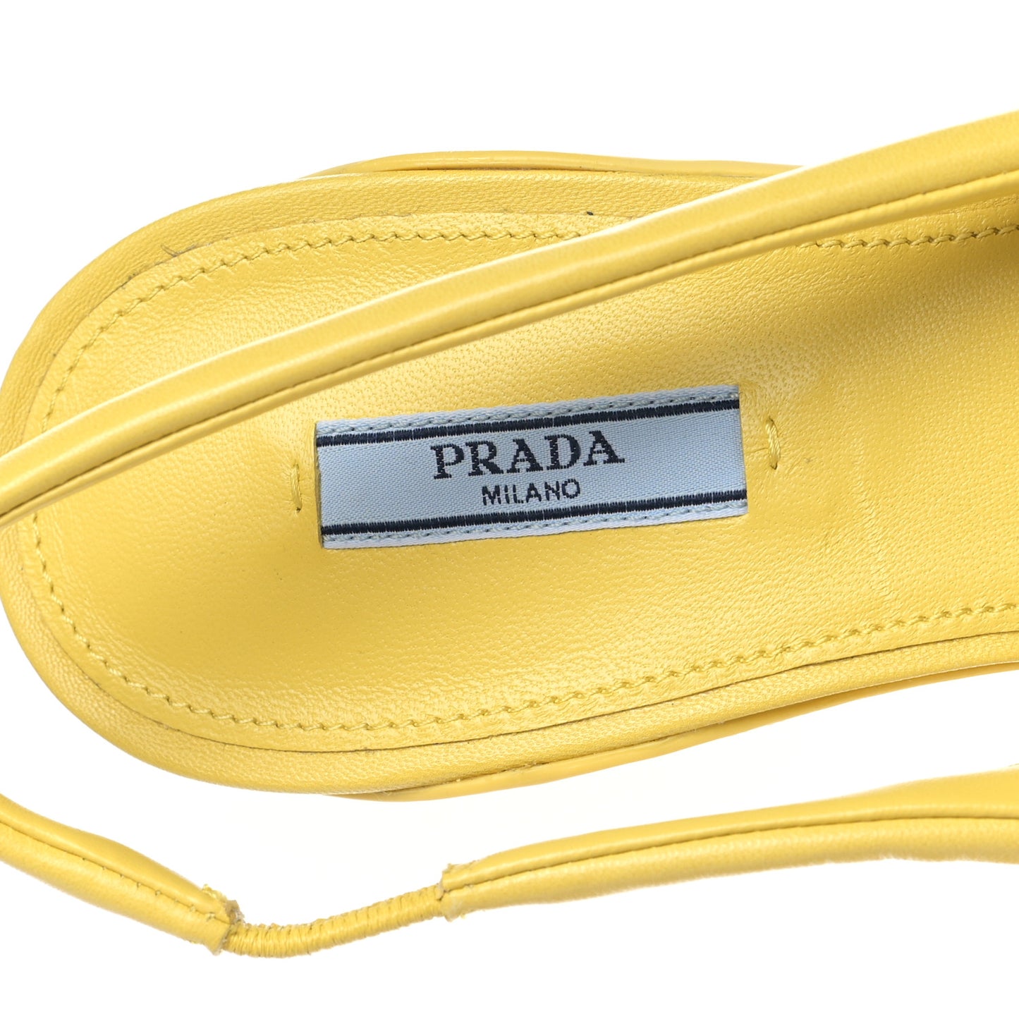 Spazzolato Triangle Logo Pointed Toe 45mm Slingback Pumps 38 Ananas