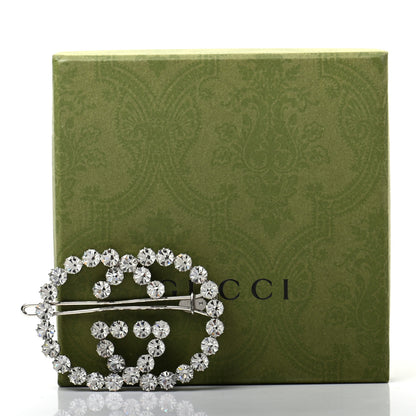 Gucci Crystal Interlocking G Hair Clip Silver 5 of 5