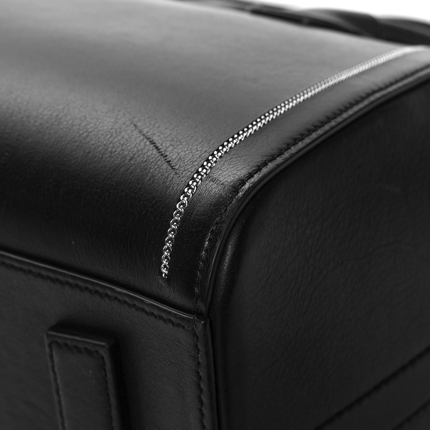 Buffed Calfskin Small Chain Antigona Black