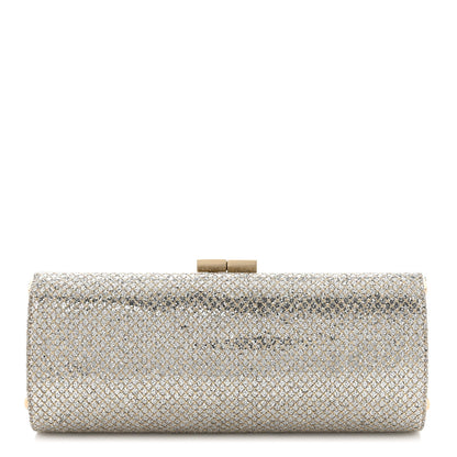 Jimmy Choo Glitter Fabric Clutch Champagne 1 of 5