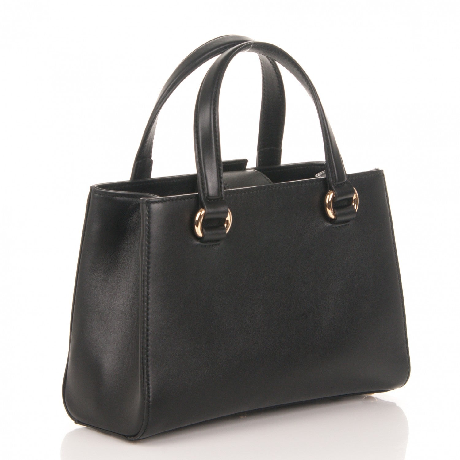 Gucci Calfskin Medium Sylvie Top Handle Tote Black 3 of 7