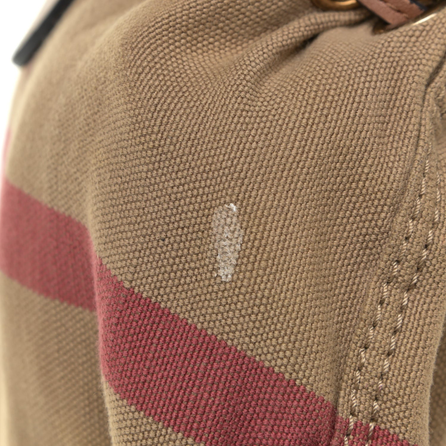 Burberry Overdyed Canvas Mega Check Medium Chiltern Backpack Tan 19 of 22