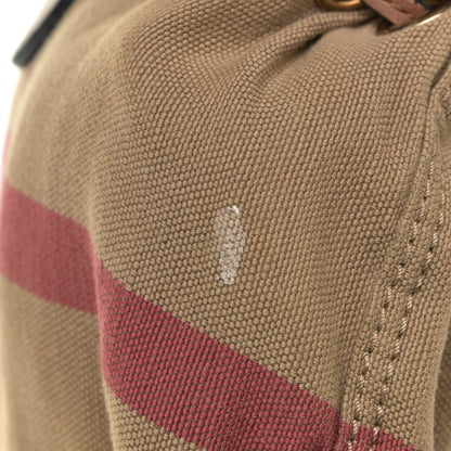 Burberry Overdyed Canvas Mega Check Medium Chiltern Backpack Tan 19 of 22