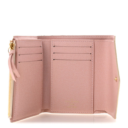 Louis Vuitton Damier Azur Victorine Wallet Rose Ballerine 5 of 9