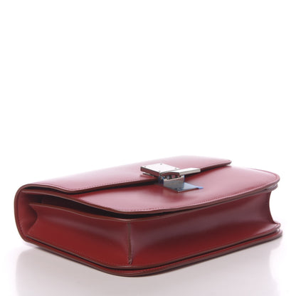 Celine Box Calfskin Medium Classic Box Flap Bag Red 4 of 14