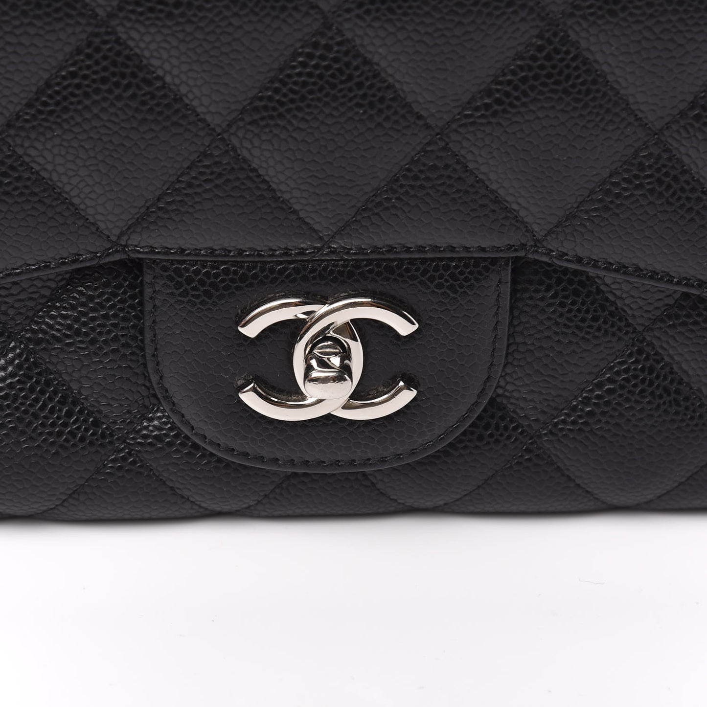 Caviar Quilted Jumbo Single Flap Black