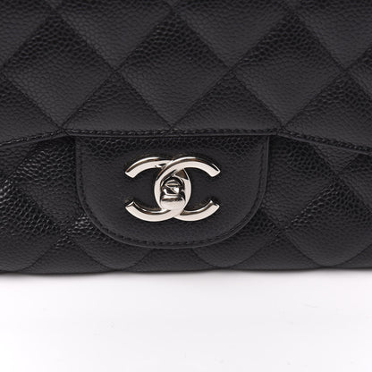 Chanel Caviar Quilted Jumbo Single Flap Black 10 of 11