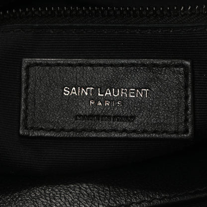 Saint Laurent Calfskin Crocodile Embossed Monogram Medium Niki Shopping Bag Black 6 of 10