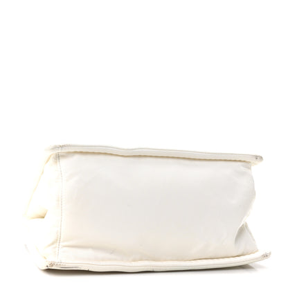 Prada Tessuto Nylon Triangle Chain Tote White 4 of 9
