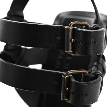 Saint Laurent Calfskin Espadrille Wedges 36 Black 14 of 16