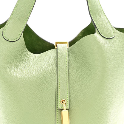 Hermes Taurillon Clemence Picotin Lock 22 MM Vert Criquet 8 of 11
