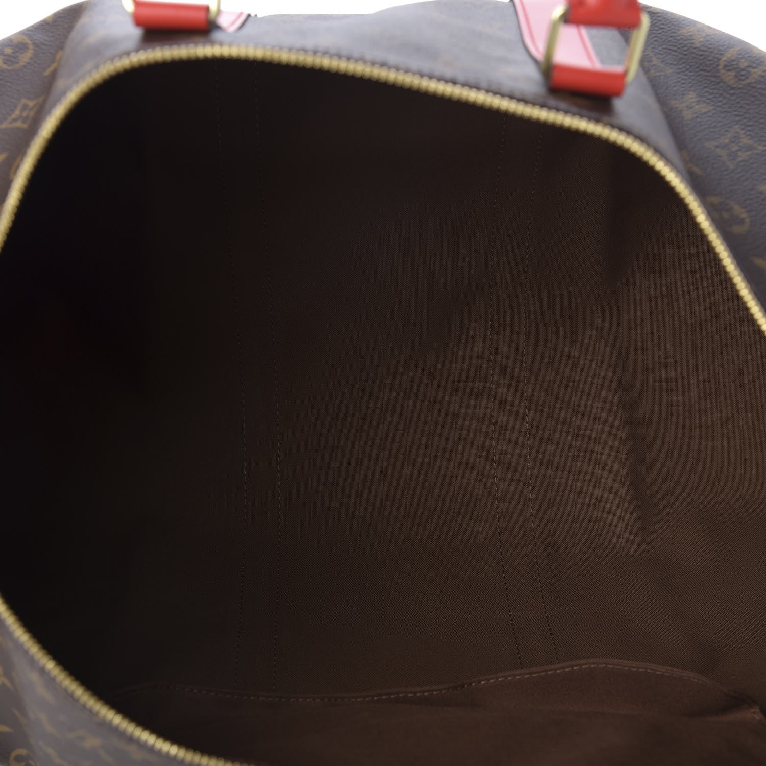 Louis Vuitton Calfskin Monogram Keepall Bandouliere 50 Coquelicot 4 of 7