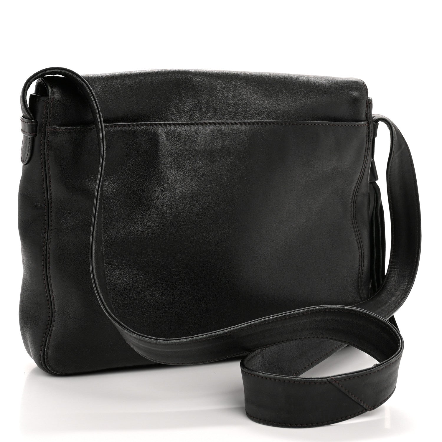 Chanel Lambskin CC Tassel Shoulder Flap Bag Black 3 of 14