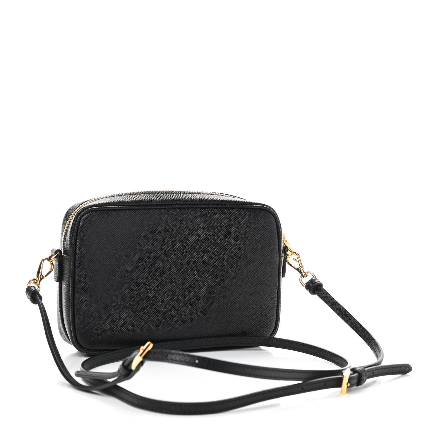 Prada Saffiano Lux Small Camera Crossbody Bag Black 3 of 8