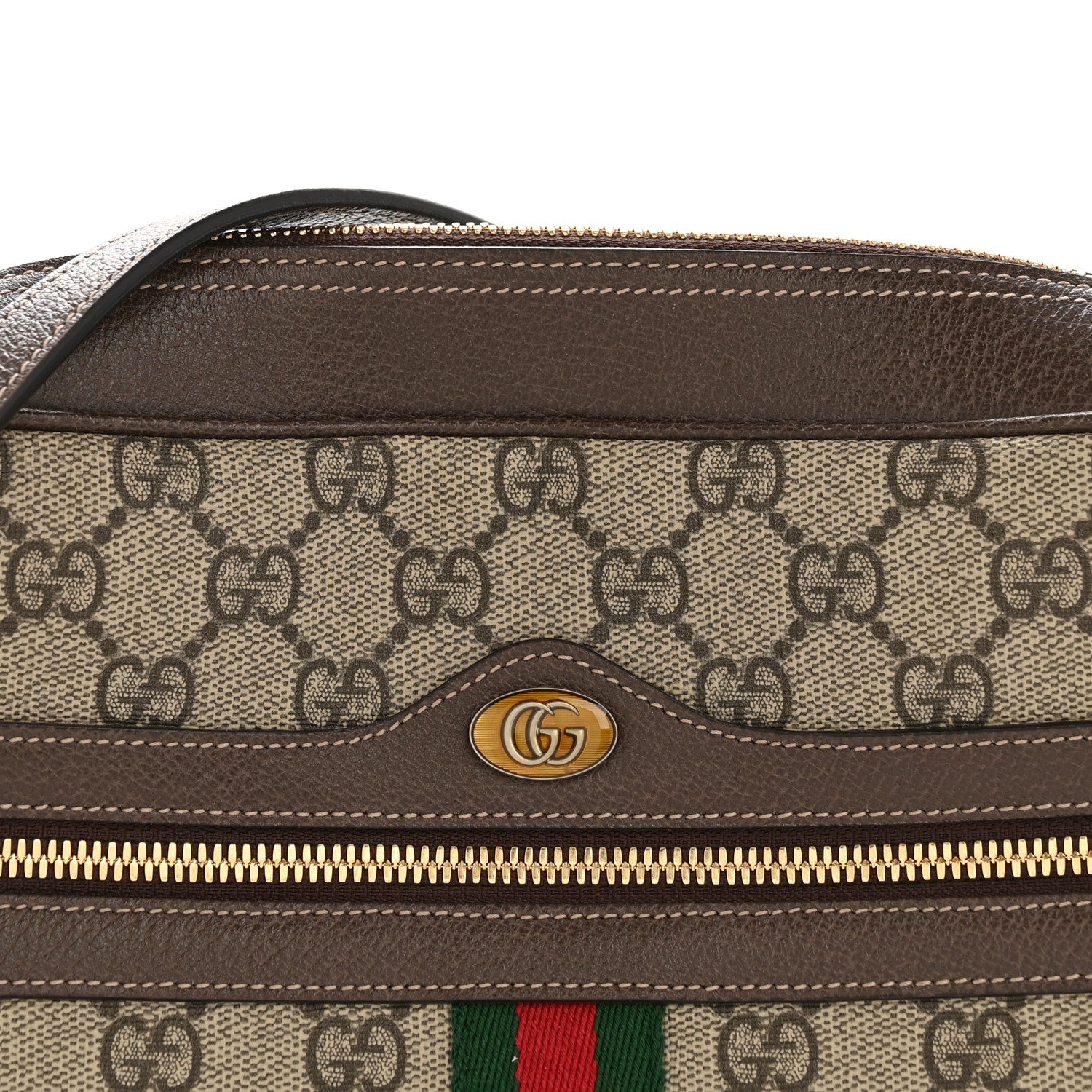 Gucci GG Supreme Monogram Web Small Ophidia Shoulder Bag Brown 8 of 15