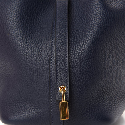 Hermes Taurillon Clemence Picotin Lock 18 PM Bleu Nuit 9 of 10