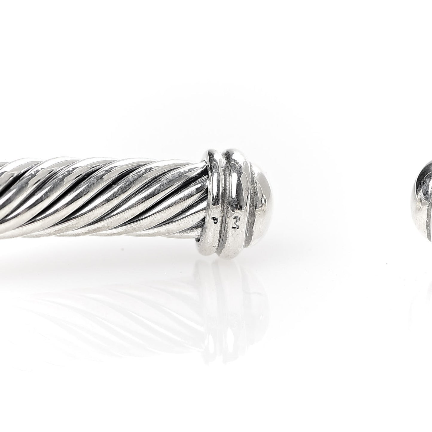 Sterling Silver Diamond 4mm Cable Classics Single Station Bracelet