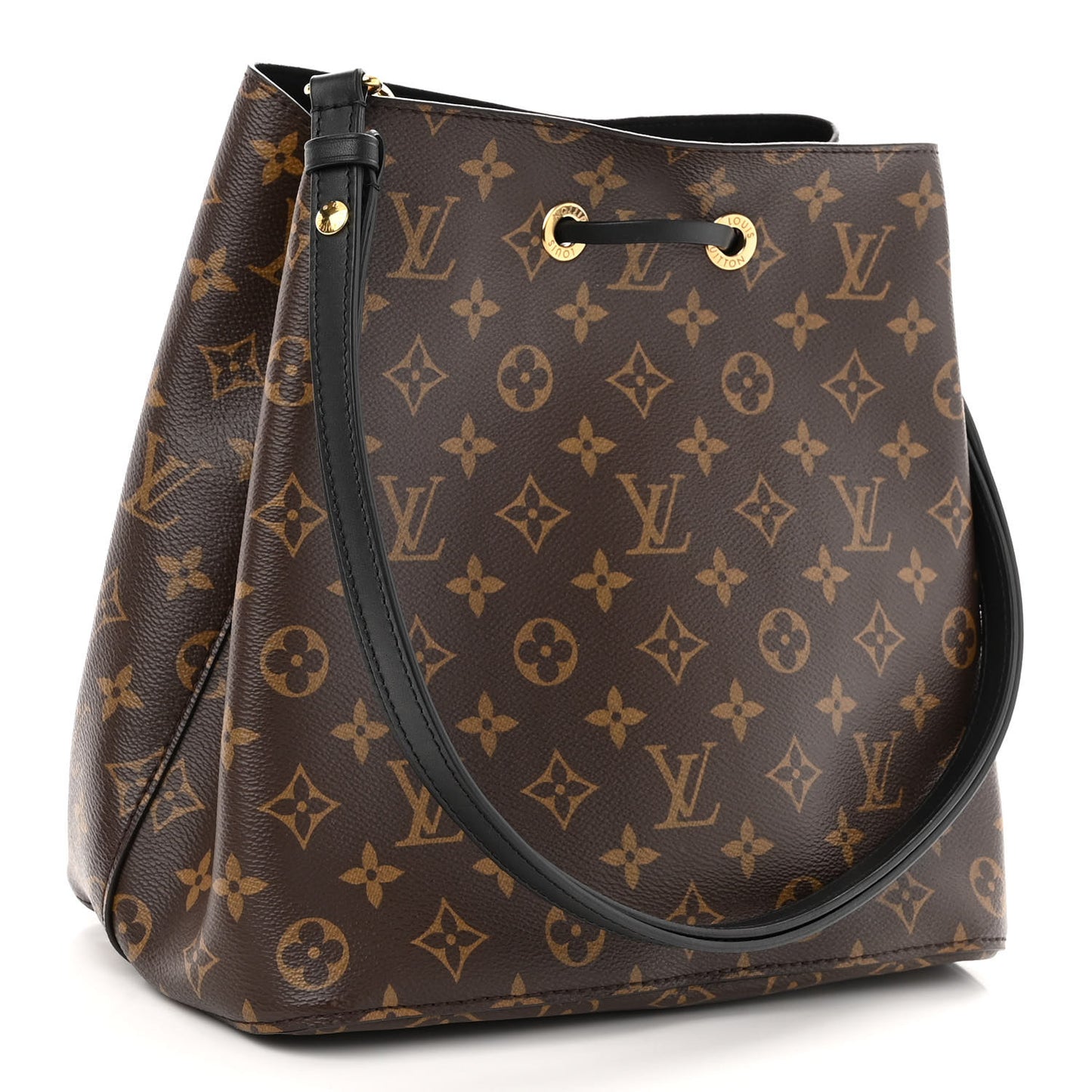 LOUIS VUITTON Monogram Neonoe MM Black