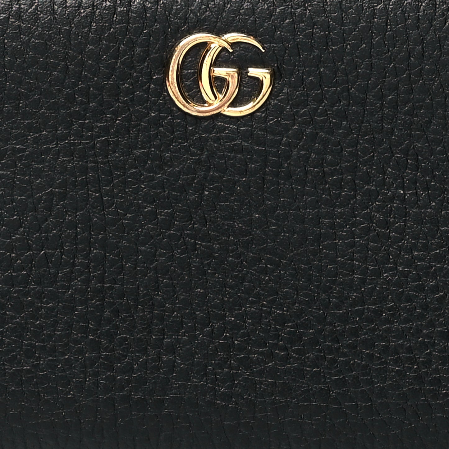 Dollar Calfskin GG Marmont Zip Around Wallet Black