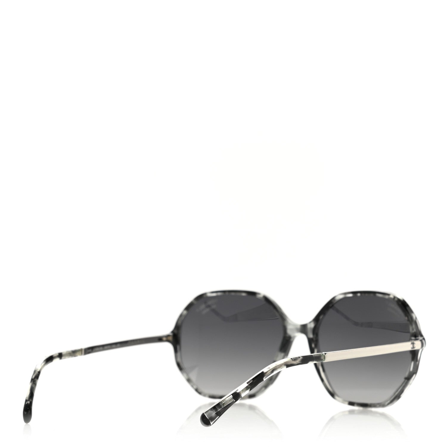 Chanel Acetate Polarized Oversized CC Sunglasses 5345 Black Grey 4 of 8