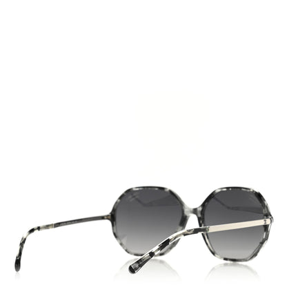 Chanel Acetate Polarized Oversized CC Sunglasses 5345 Black Grey 4 of 8