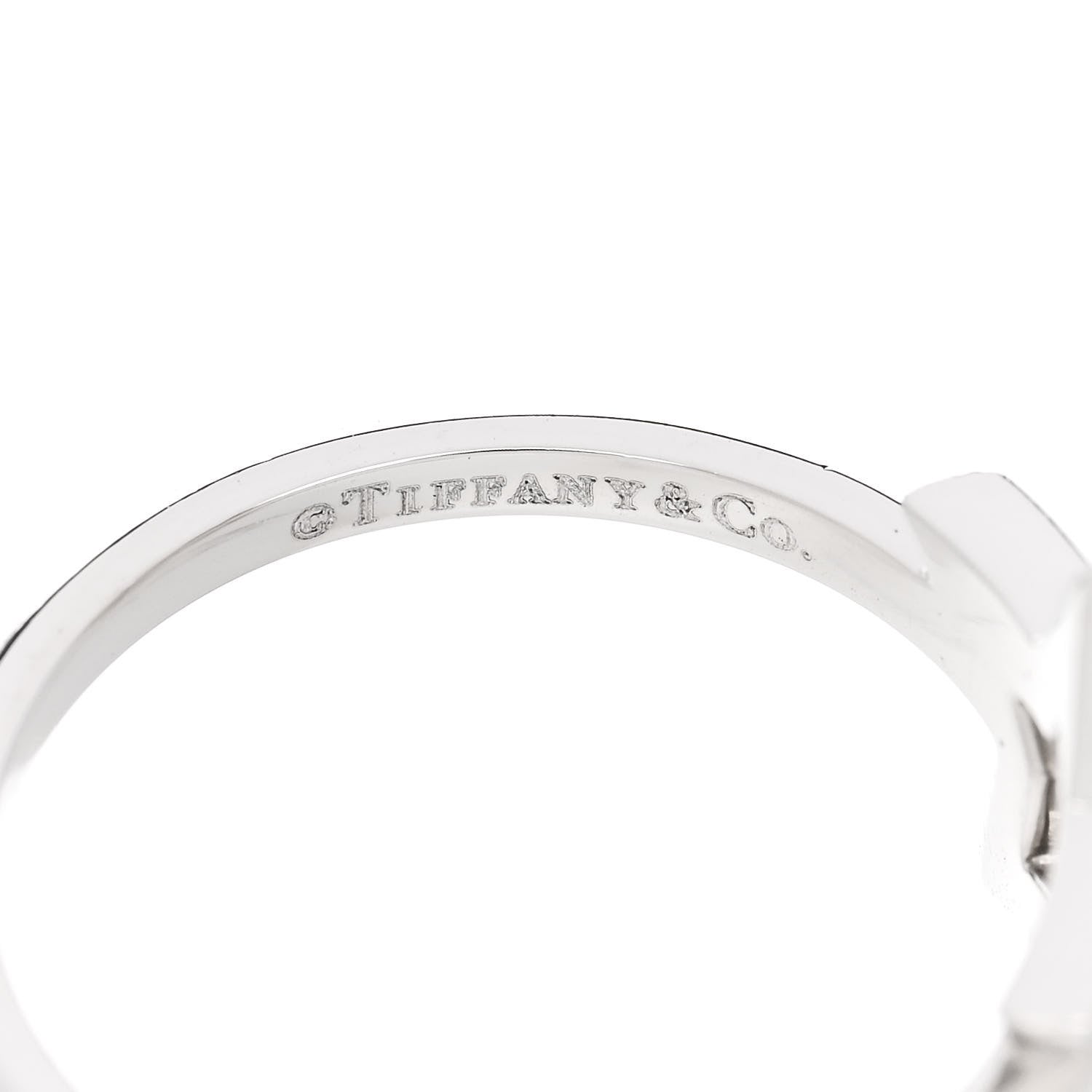 Tiffany Platinum Diamond Star Ring 53 6.5 5 of 7