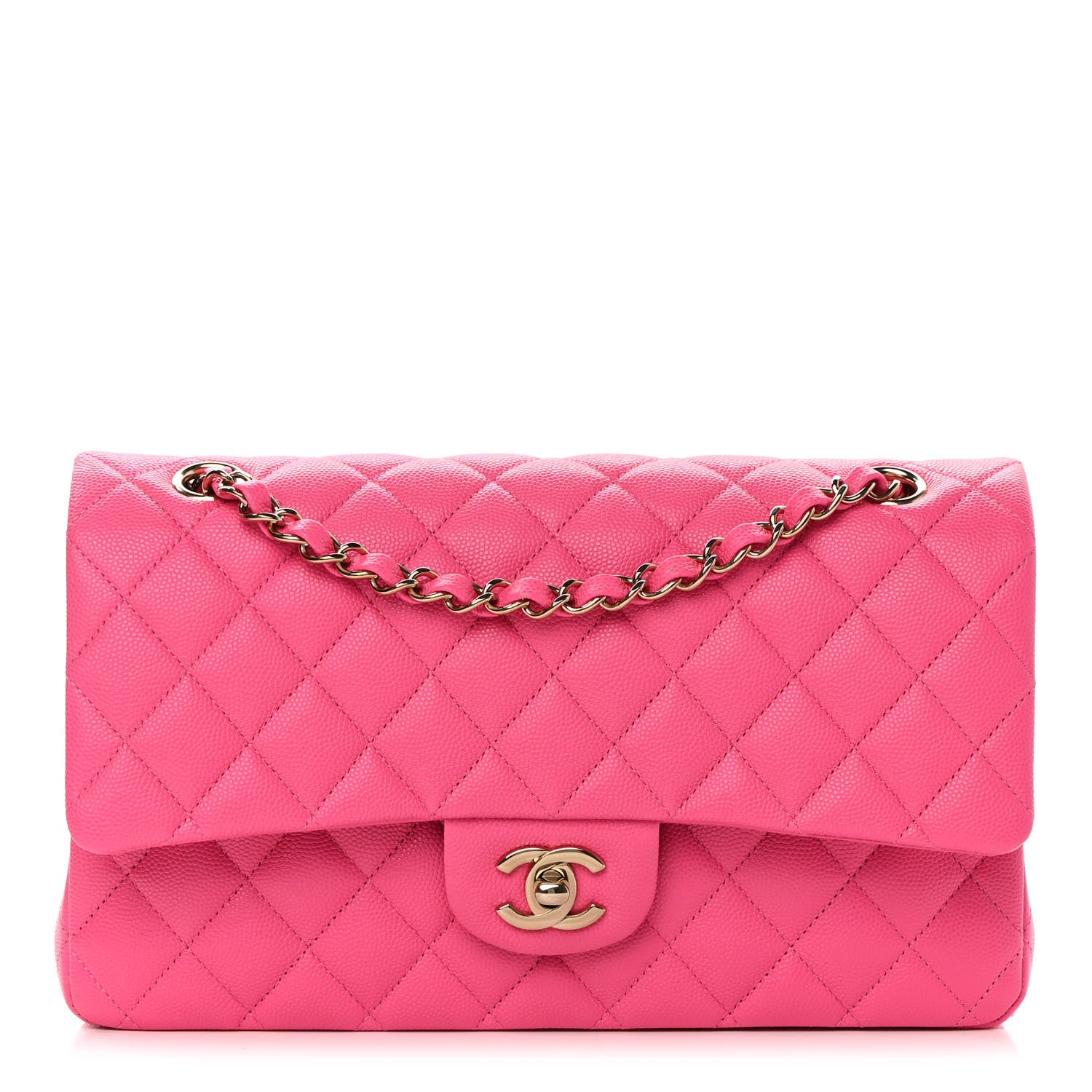 Chanel Caviar Quilted Medium Double Flap Rose 1 of 11