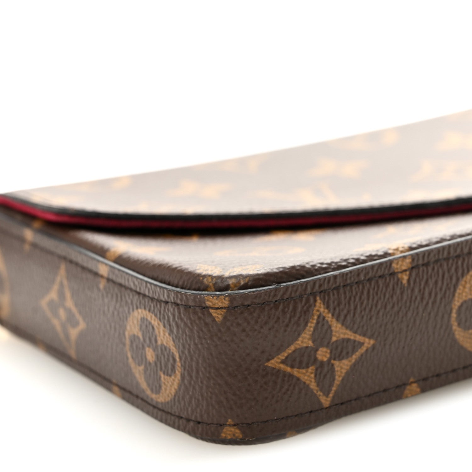 Louis Vuitton Monogram Pochette Felicie Chain Wallet Fuchsia 9 of 10