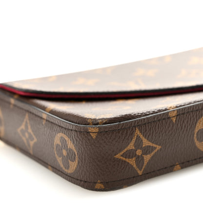 Louis Vuitton Monogram Pochette Felicie Chain Wallet Fuchsia 9 of 10