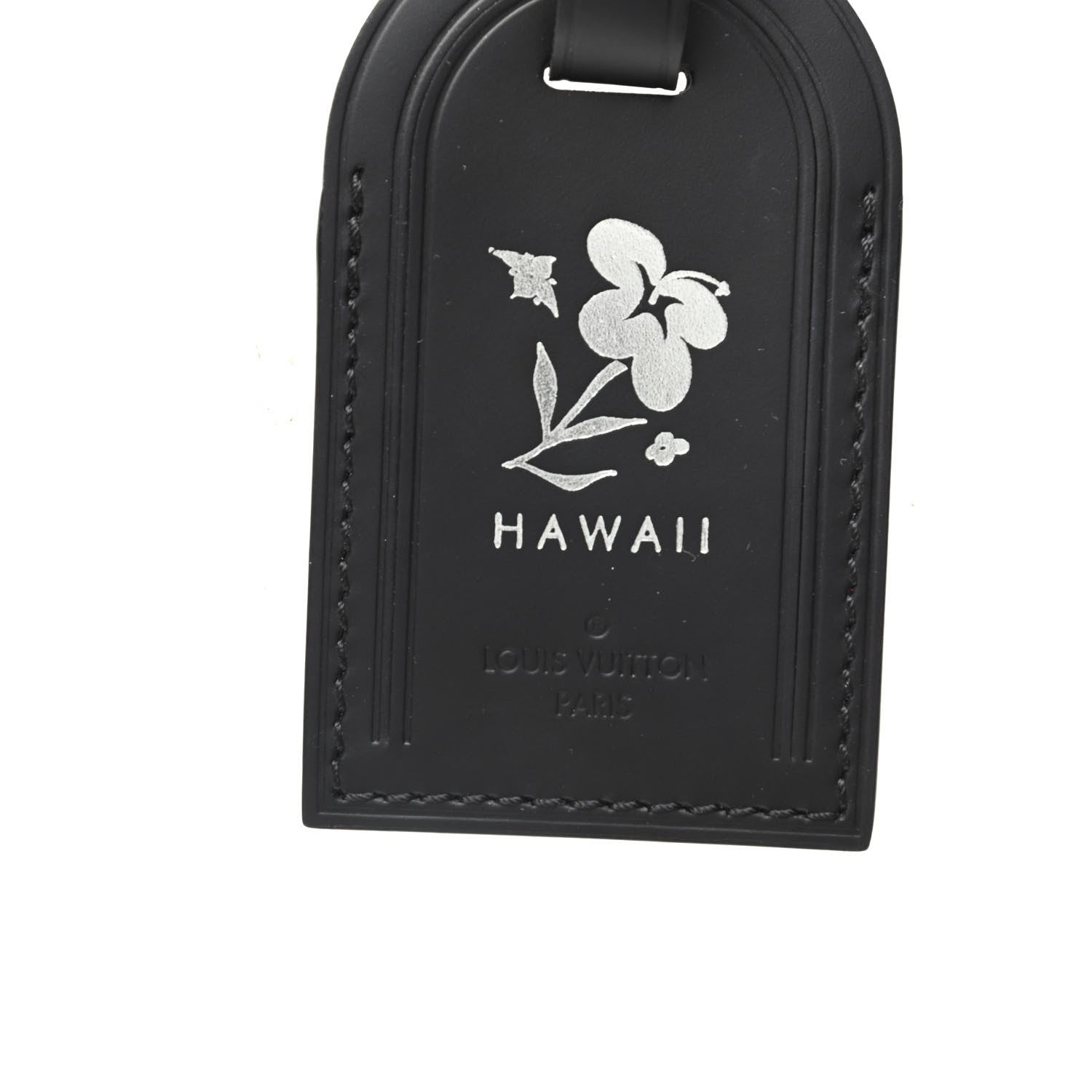 Louis Vuitton Calfskin Hawaii Luggage Tag Black 3 of 3
