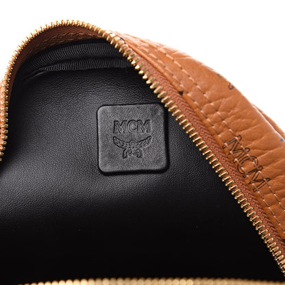 MCM Visetos Side Stud Mini Stark Backpack Cognac 6 of 9