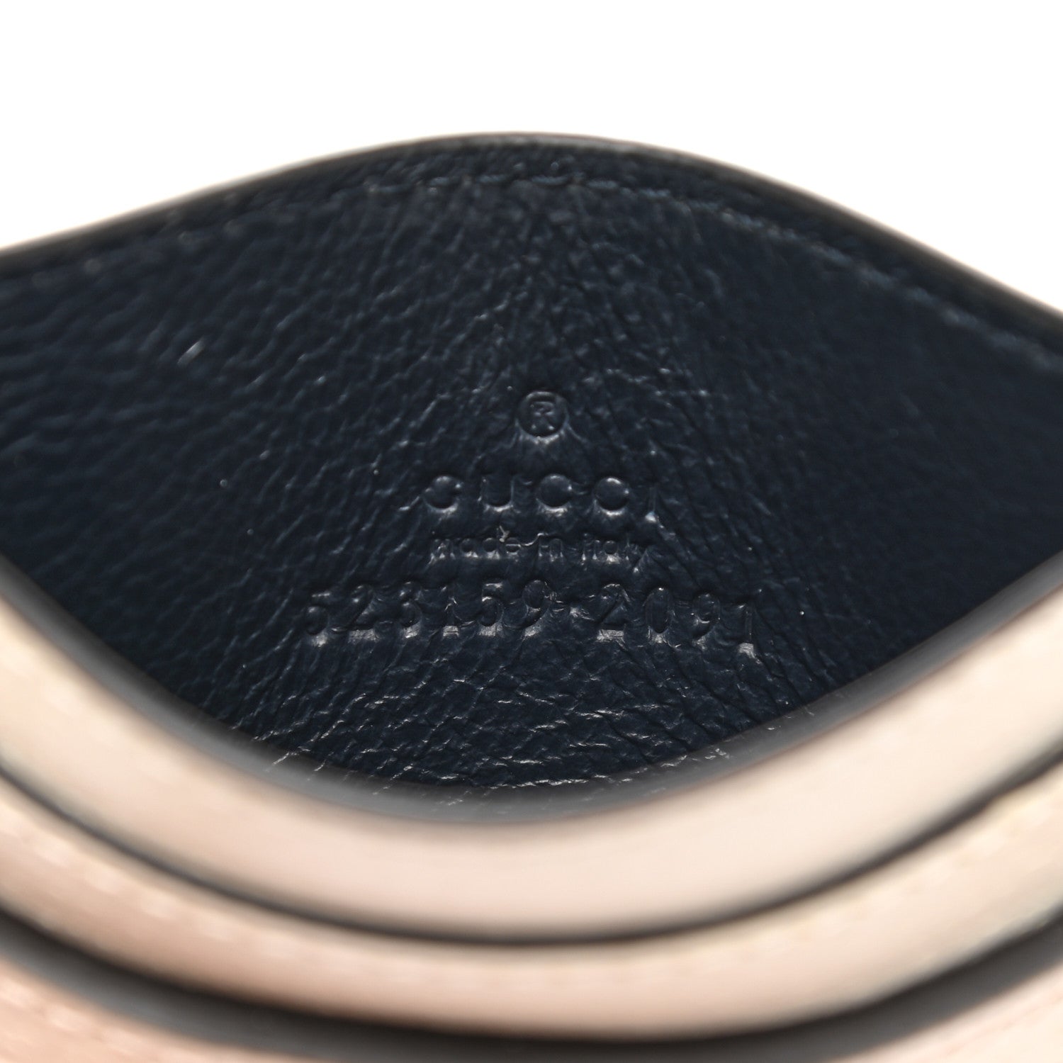 Gucci GG Supreme Monogram Textured Calfskin Web Ophidia Card Holder Beige Ebony Mystic White 6 of 8