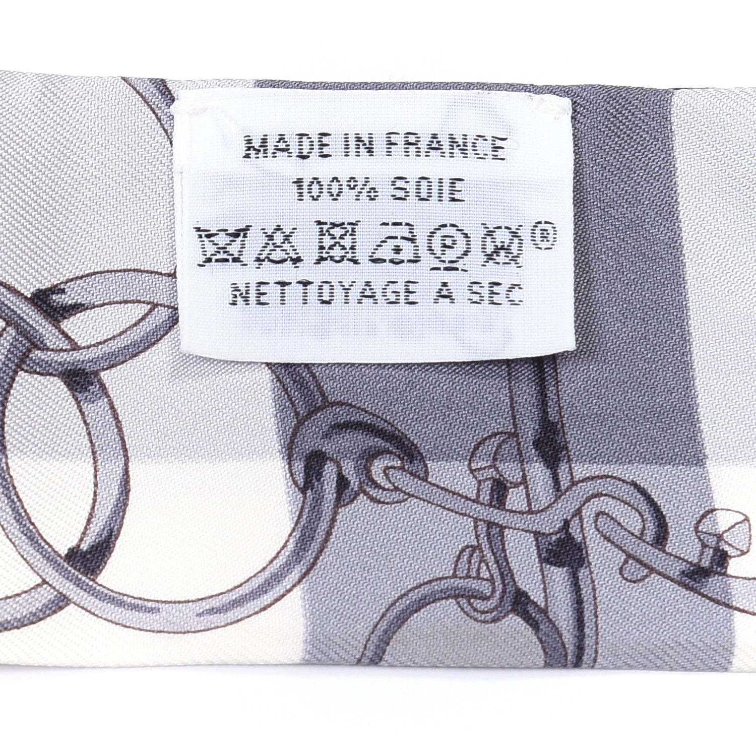 Hermes Silk Mors Et Gourmettes Vichy Twilly Anthracite Menthol White 3 of 4