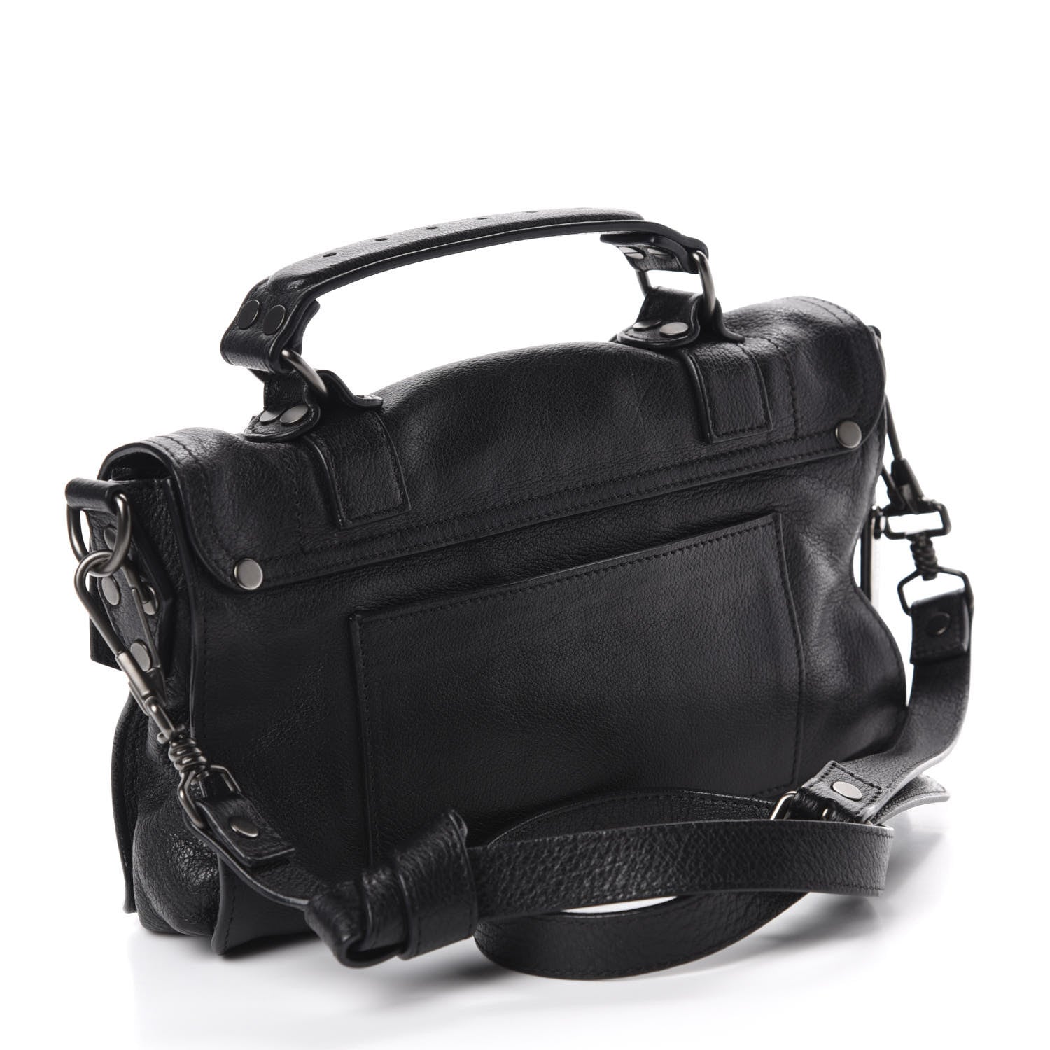 Proenza Schouler Lambskin Stud Tiny PS1 Satchel Black 3 of 11