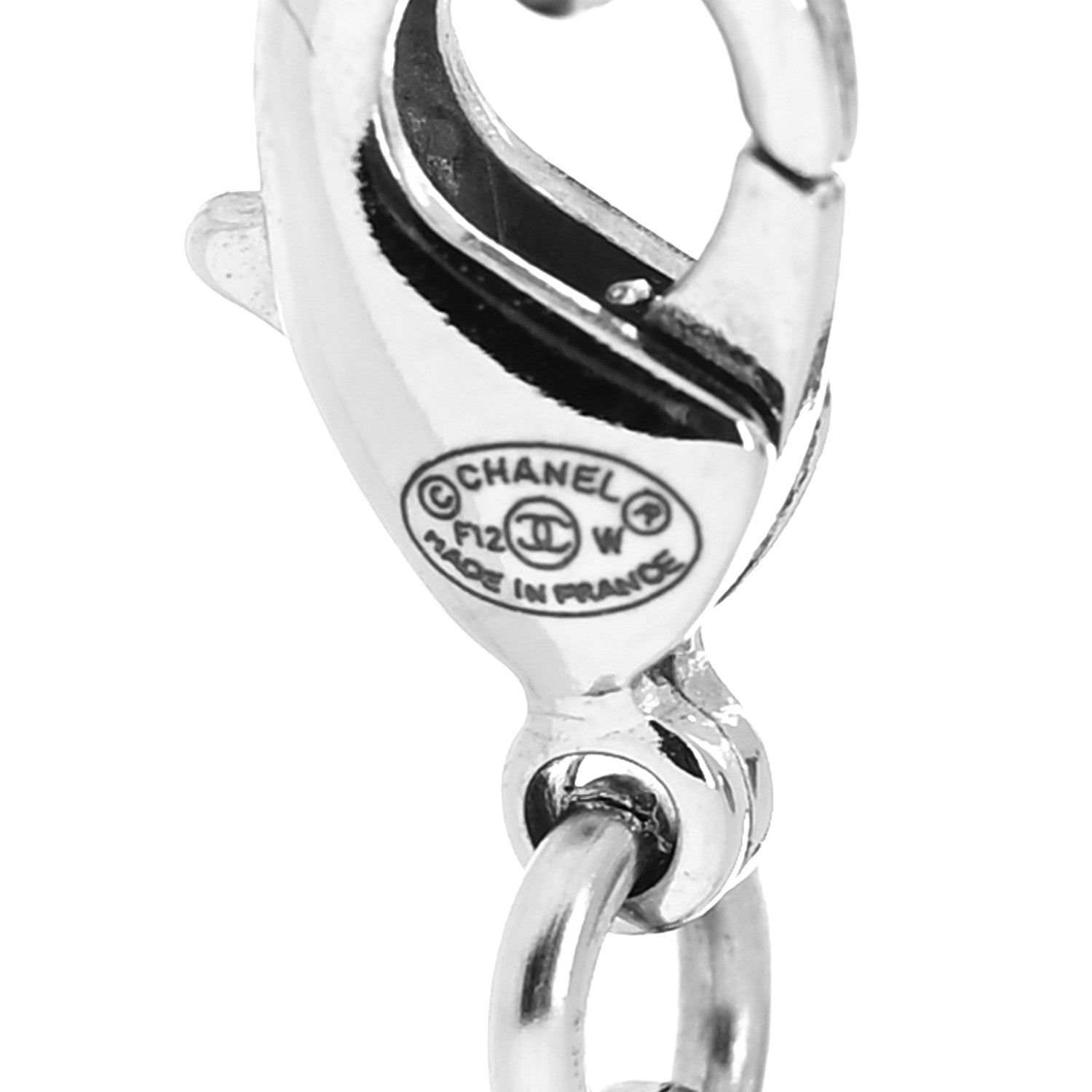 Chanel Crystal Timeless CC Necklace Silver 5 of 5
