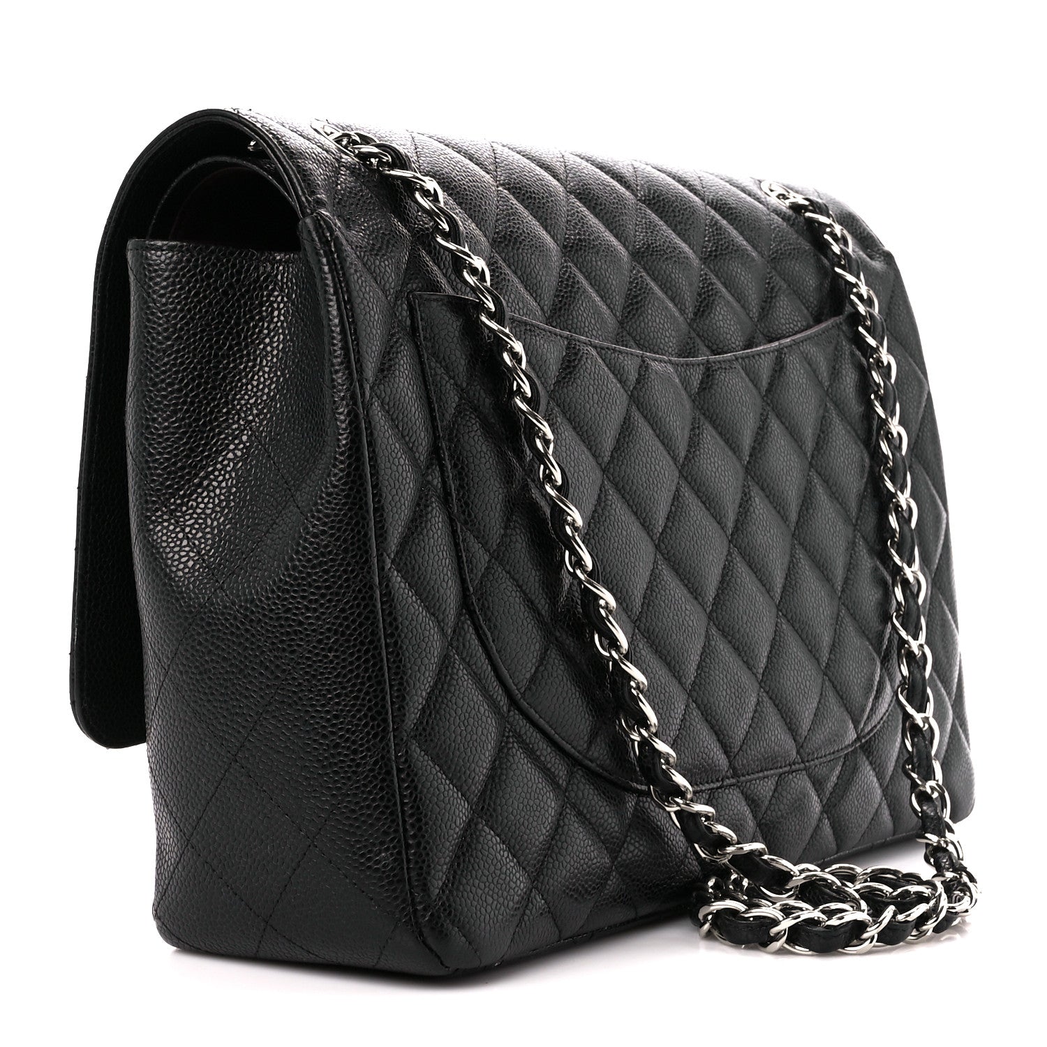 Chanel Caviar Quilted Maxi Double Flap Black 3 of 11