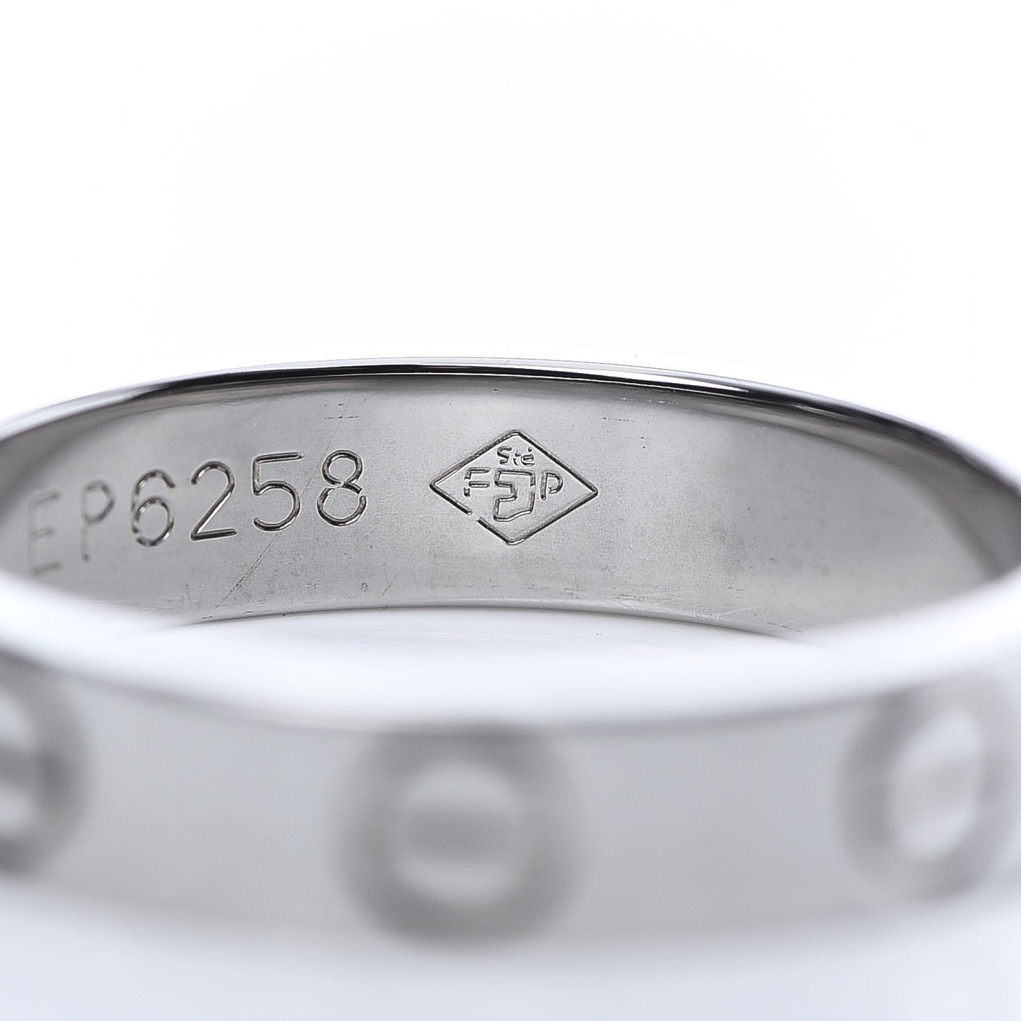 18K White Gold 3.5mm LOVE Wedding Band Ring 47 4