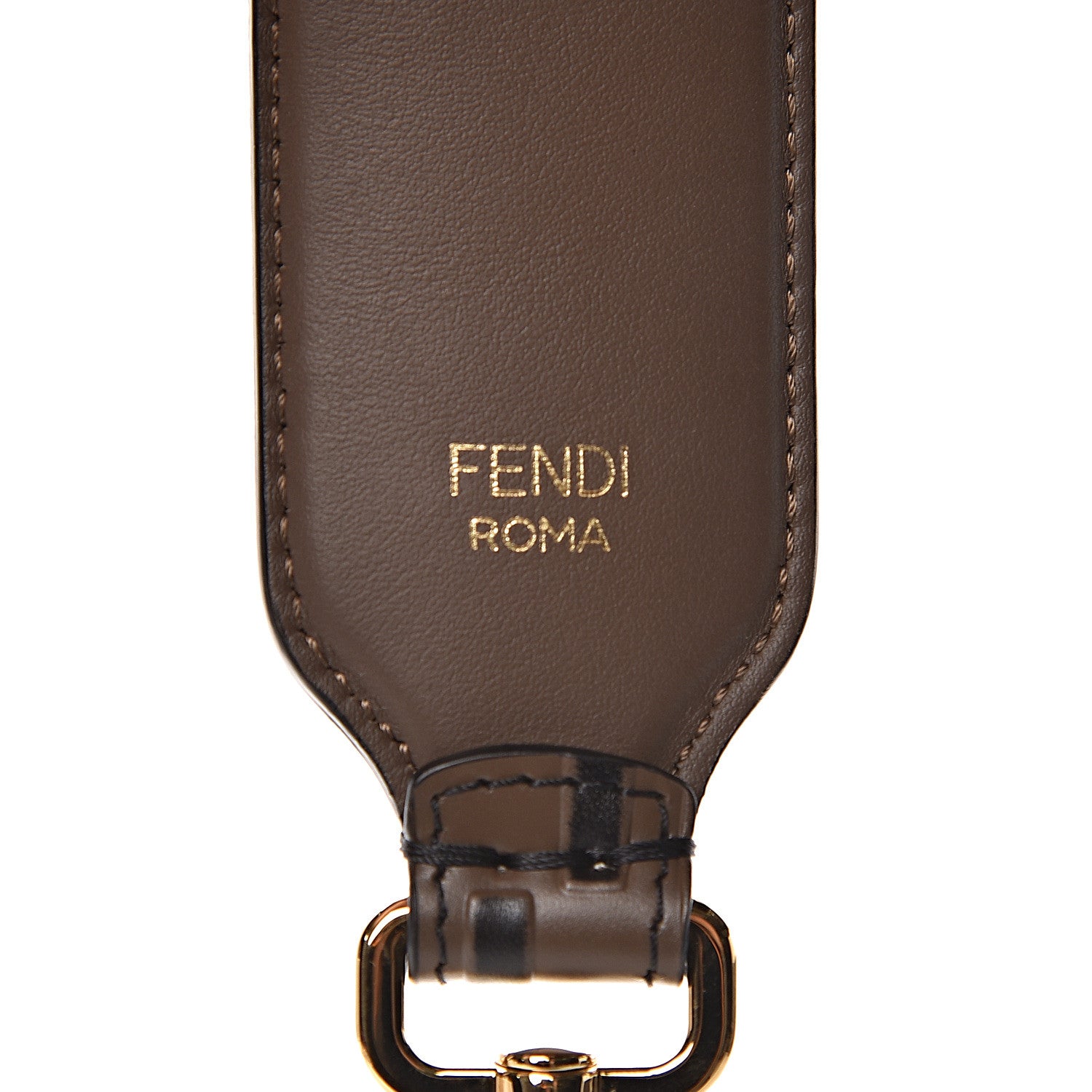 Fendi Calfskin FF 1974 Embossed Mini Strap You Maya Black 4 of 5