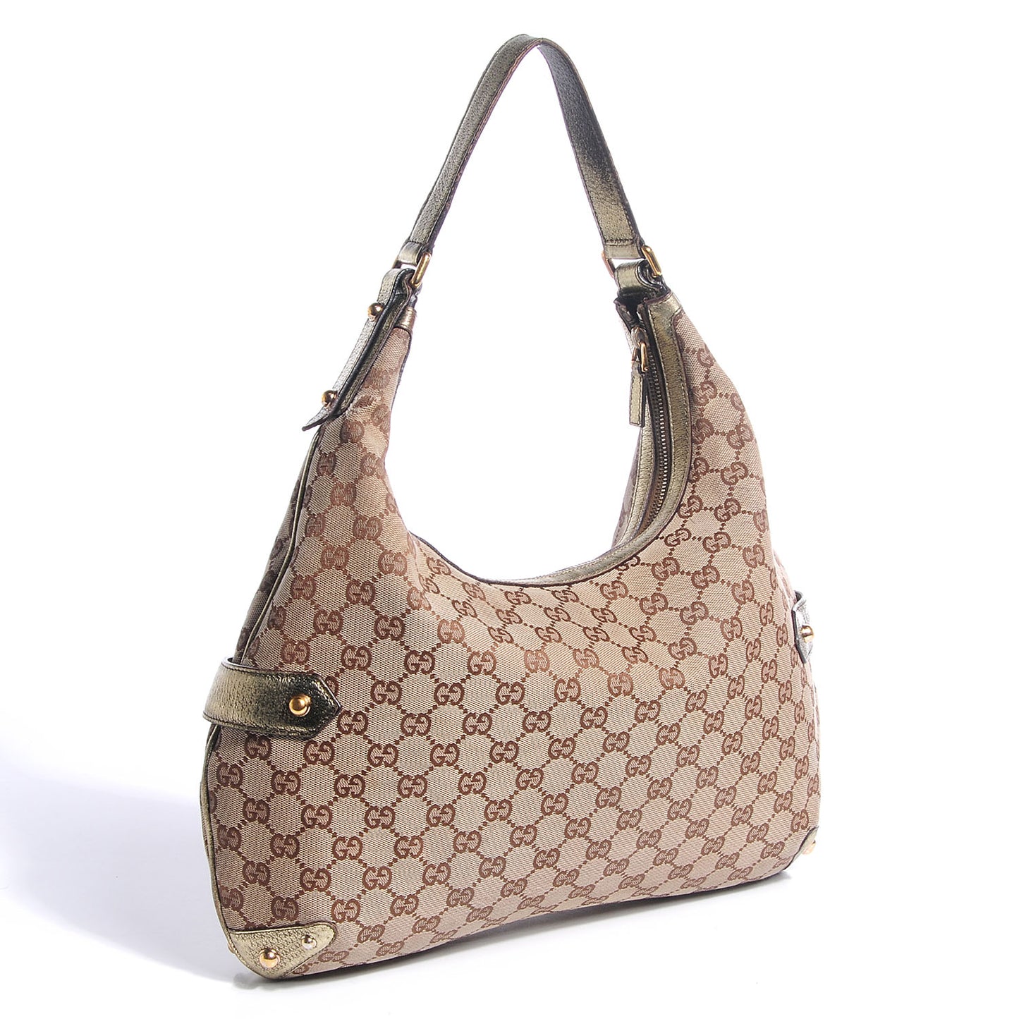 Monogram Large Horsebit Chain Hobo Metallic