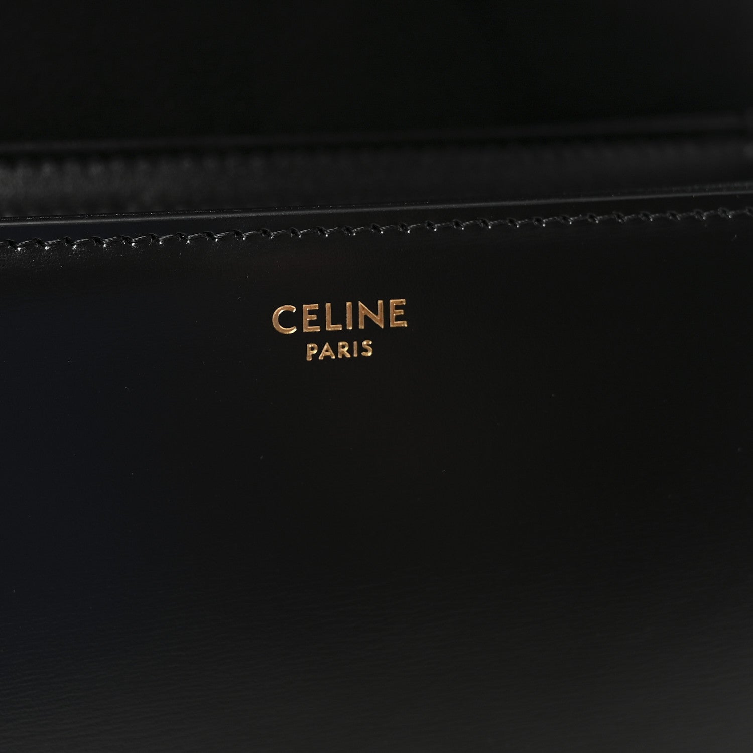 Celine Shiny Calfskin Teen Triomphe Black 6 of 9