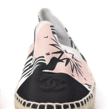 Chanel Fabric CC Espadrilles 38 Pink White Black 11 of 11