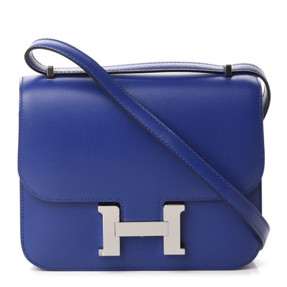 Hermes Tadelakt Constance 18 Bleu Electrique 1 of 11