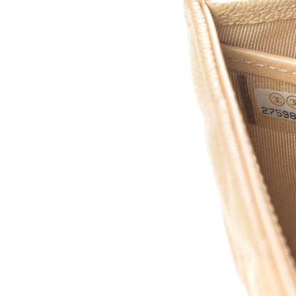 Chanel Iridescent Caviar Quilted Long Flap Wallet Beige 7 of 8