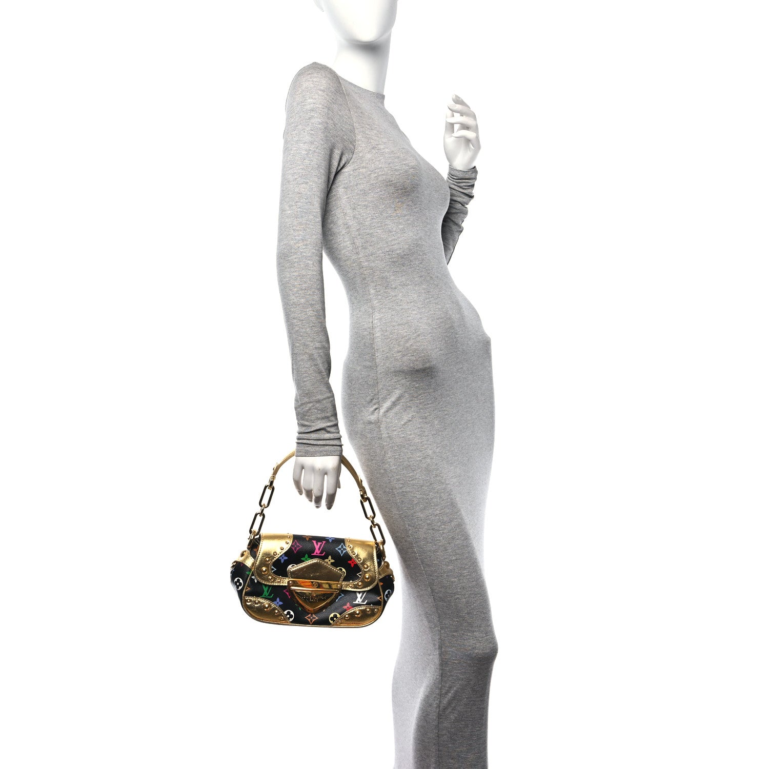 Louis Vuitton Monogram Multicolor Marilyn Black Gold 2 of 11