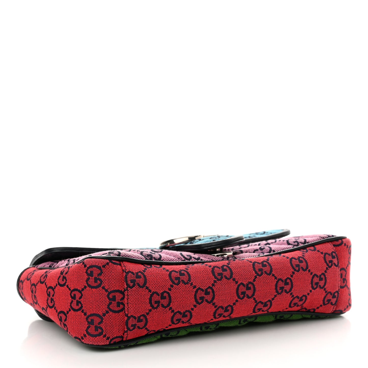 Monogram Multicolor Matelasse Diagonal Small GG Marmont Shoulder Bag Light Blue Pink Blue Green Red