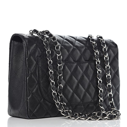 Chanel Caviar Quilted Jumbo Single Flap Black 3 of 15